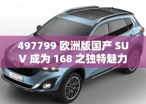 497799 欧洲版国产 SUV 成为 168 之独特魅力